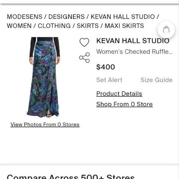 Kevan Hall maxi floral skirt size 10 - Picture 2 of 6